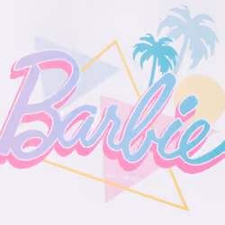 Barbie Womens/Ladies Palm Tree T-Shirt - XXL, White