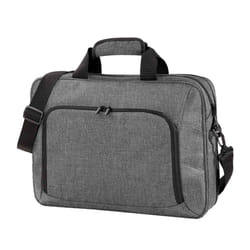 Quadra Executive Shoulder Bag - One Size, Grey Marl