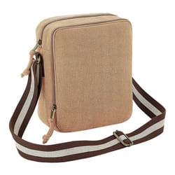 Quadra Vintage Canvas Mini Crossbody Bag - One Size, Sahara