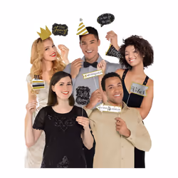 Amscan Add-An-Age Sparkle Celebration Photobooth Props Set (Pack of 11)
