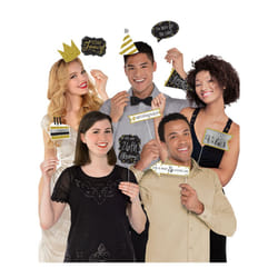 Amscan Add-An-Age Sparkle Celebration Photobooth Props Set (Pack of 11)