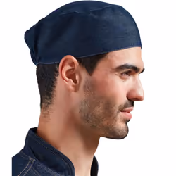 Premier Denim Chef Skull Cap - One Size, Indigo Denim