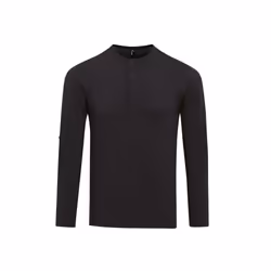 Premier Mens Long John Roll Sleeve T-Shirt - XXL, Black