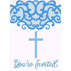 Unique Party You're Invited First Holy Communion Invitations (Pack of 8)