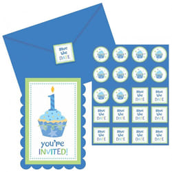 Amscan Cupcake 1st Birthday Invitations (Pack of 24)