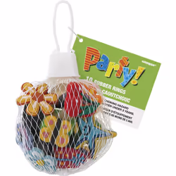 Unique Party Die Cut Rubber Ring (Pack of 10)