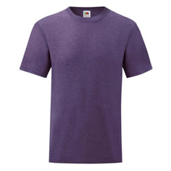 Fruit of the Loom Mens Valueweight Heather T-Shirt - L, Purple