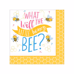 Amscan What Will It Bee? Gender Reveal Napkins (Pack of 16)