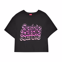 Barbie Womens/Ladies Logo Acid Wash Crop Top - 3XL, Grey