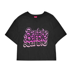 Barbie Womens/Ladies Logo Acid Wash Crop Top - 3XL, Grey