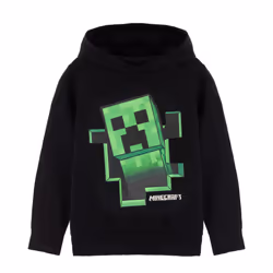 Minecraft Childrens/Kids Creeper Hoodie - 11-12 Years, Black/Green