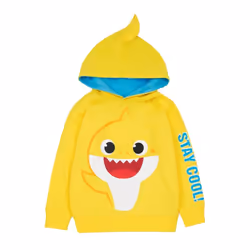 Baby Shark Childrens/Kids Stay Cool Fin 3D Hoodie - yellow, 4-5 Years