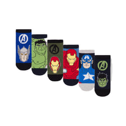 Marvel Avengers Boys Characters Socks (Pack of 6) - 9 UK Child-12 UK Child, Multicoloured