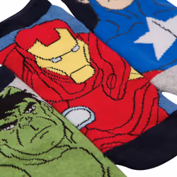 Marvel Avengers Boys Characters Socks (Pack of 6) - 9 UK Child-12 UK Child, Multicoloured
