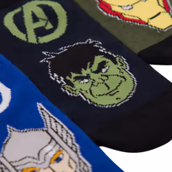 Marvel Avengers Boys Characters Socks (Pack of 6) - 9 UK Child-12 UK Child, Multicoloured