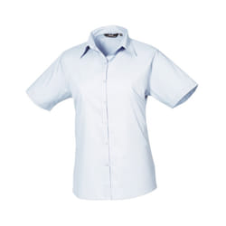 Premier Womens/Ladies Poplin Short-Sleeved Blouse - 30 UK, Light Blue