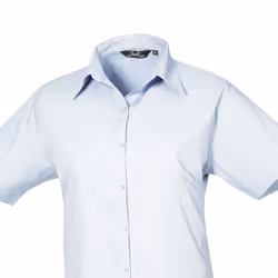 Premier Womens/Ladies Poplin Short-Sleeved Blouse - 30 UK, Light Blue