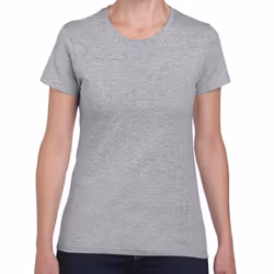 Gildan Womens/Ladies Heavy Cotton T-Shirt - XXL, Sports Grey