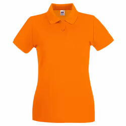 Fruit of the Loom Womens/Ladies Premium Cotton Pique Lady Fit Polo Shirt - 16 UK, Orange