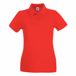 Fruit of the Loom Womens/Ladies Premium Cotton Pique Lady Fit Polo Shirt - 16 UK, Red