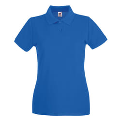 Fruit of the Loom Womens/Ladies Premium Cotton Pique Lady Fit Polo Shirt - 8 UK, Royal Blue