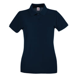 Fruit of the Loom Womens/Ladies Premium Cotton Pique Lady Fit Polo Shirt - 8 UK, Deep Navy