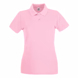 Fruit of the Loom Womens/Ladies Premium Cotton Pique Lady Fit Polo Shirt - 8 UK, Light Pink