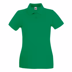 Fruit of the Loom Womens/Ladies Premium Cotton Pique Lady Fit Polo Shirt - 8 UK, Kelly Green