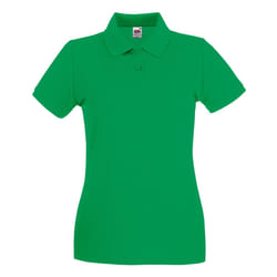 Fruit of the Loom Womens/Ladies Premium Cotton Pique Lady Fit Polo Shirt - 8 UK, Kelly Green