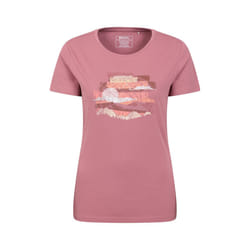 Mountain Warehouse Womens/Ladies Landscape Organic T-Shirt - 20 UK, Dark Pink