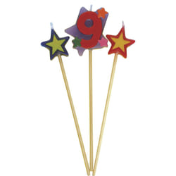 Amscan 9th Birthday Pick Candles Set (Pack of 3)