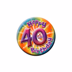 Amscan 40th Birthday Badge