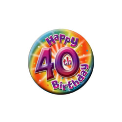 Amscan 40th Birthday Badge