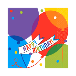 Amscan Balloons Happy Birthday Disposable Nappies (Pack of 36)