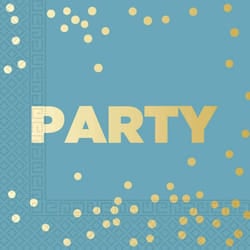 Procos Party Gold Foil Napkins (Pack of 16)