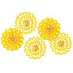 Amscan Paper Dot & Chevron Party Decoration - One Size, Sunshine Yellow/White