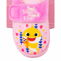 Baby Shark Girls Best Shark Friend Slippers - 8 UK Child, Pink