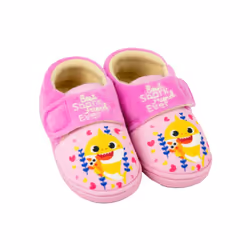 Baby Shark Girls Best Shark Friend Slippers - 9 UK Child, Pink
