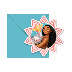 Moana Flower Invitations (Pack of 6)