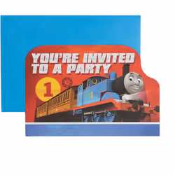 Thomas And Friends You're Invited Invitations (Pack of 8)