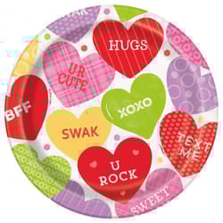 Unique Party Valentine's Day Dessert Plate (Pack of 8)