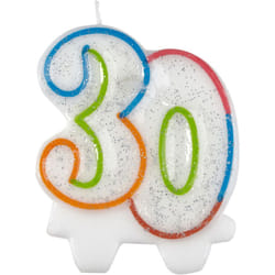 Amscan Glitter 30th Birthday Candle