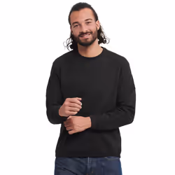Russell Mens Spotshield Heavy Duty Crew Neck Sweatshirt - XS, Black