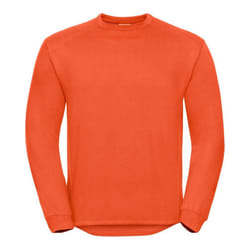 Russell Mens Spotshield Heavy Duty Crew Neck Sweatshirt - XS, Orange