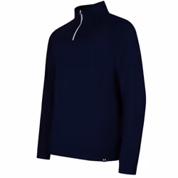 Under Armour Mens Quarter Zip Fleece Top - XL, Midnight Navy