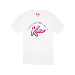 Barbie Mens Not Just Arm Candy Classic Ken T-Shirt - 3XL, White