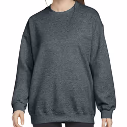 Gildan Mens Heather Crew Neck Sweatshirt - XXL, Dark Heather