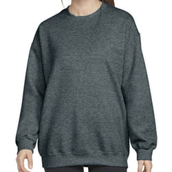 Gildan Mens Heather Crew Neck Sweatshirt - XXL, Dark Heather