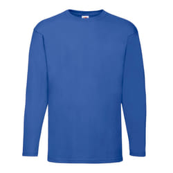Fruit of the Loom Unisex Adult Valueweight Plain Long-Sleeved T-Shirt - S, Royal Blue