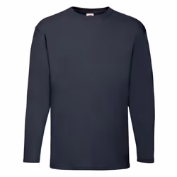 Fruit of the Loom Unisex Adult Valueweight Plain Long-Sleeved T-Shirt - S, Deep Navy